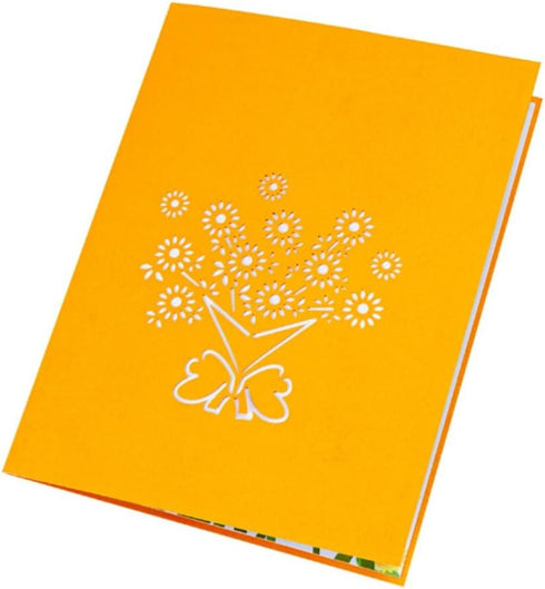 RSORGN 3D Greeting Cards, Sunflower Bouquet Greeting Cards, Surprise Gifts for Mother's Day Birthday Wedding
