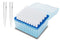 ONiLAB Universal 1000ul Pipettor Tips, Lab Transparent Liquid Tips with Box, Non-pyrogenic, Autoclavable 1 Rack 96 Tips