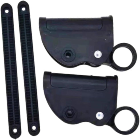 MCMUZKZS 2cm Heavy Duty Locking Latch Hinge Pair for Tube Folding Chairs, Black, Double Row