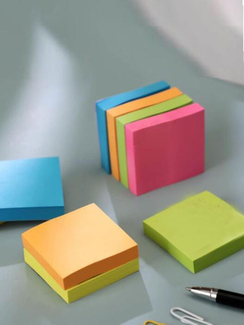 Sticky Notes 3x3 Inch, 8 Pads/Pack, 100 Sheets/Pad, Total 800 Sheets, Bright Colors Self-Stick Pads for Home Office