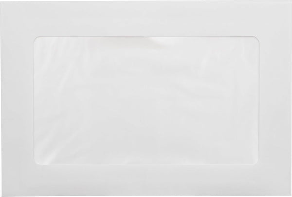 LUXPaper 6 x 9 Full Face Window Envelopes | Bright White | 28lb. Text | 50 Qty