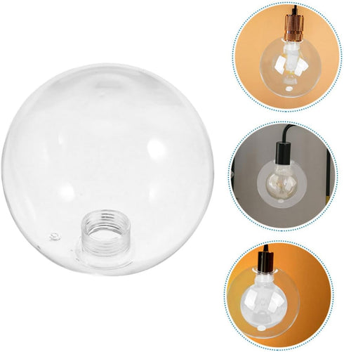 180mm Bulb Glass Globe Lampshade Threaded Pendant Lamp Shade Glass Light Cover for Wall Sconces Ceiling Fixture