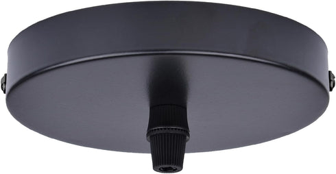 5.9" Arturesthome Industrial Black Ceiling Canopy Kit,Single Hole Extra Depth and Width Ceiling Plate for Pendant Light