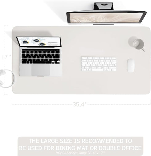 Non-Slip Desk Pad, Waterproof PVC Leather Table Protector, Ultra Thin Large Mouse Pad for Office Work/Home Decor