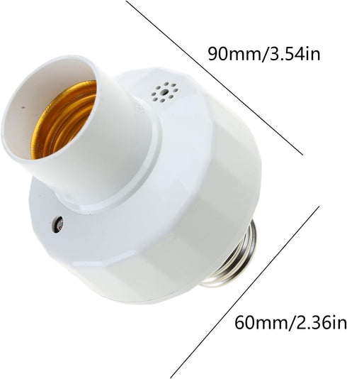 QIEIEI E27 Bulb Socket Motion Sensors Light Holder Motion Sensors Light Socket with Adjustable Delay for Home Garage
