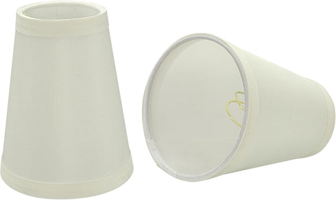 Aspen Creative 32661-2B, Empire Clip-On Chandelier Lamp Shade, Off-White, 2 1/2" Top x 4"