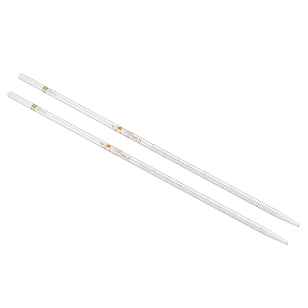 PATIKIL Graduated Dropper Pipettes, 2 Pcs 0.1ml Reusable Borosilicate Glass Pipette for Liquid Transfer, Clear