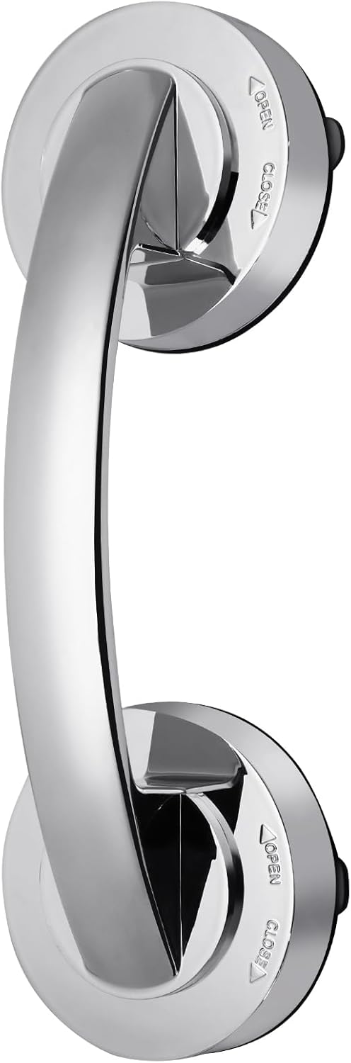 Hordion Suction Cup Door Handle, Suction Grab Bar Bathtub Shower Handle for Glass