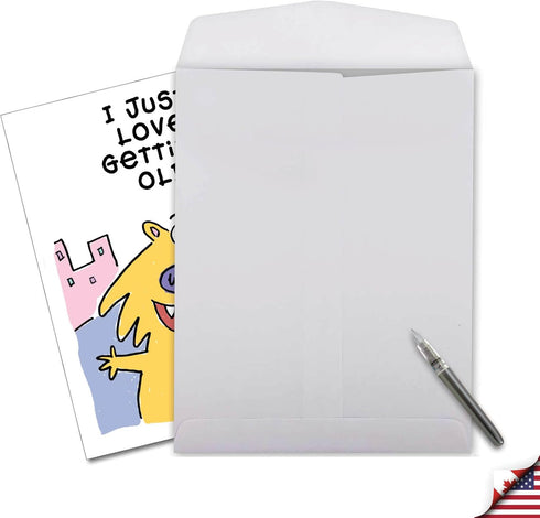 NobleWorks - 1 Cartoon Jumbo Birthday Card (8.5 x 11 Inch), Funny Bday Notecard, Comic Humor