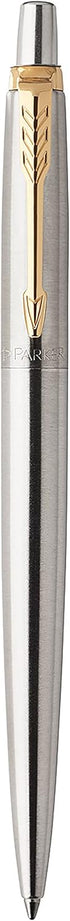 Parker Jotter Gel Pen, Stainless Steel with Gold Trim, Medium Point, Black Ink