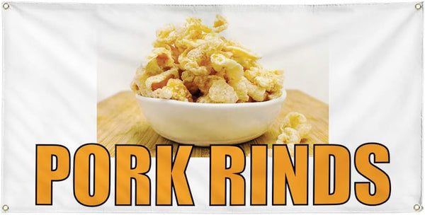 Fastasticdeals Vinyl Banner Multiple Sizes Pork Rinds A Outdoor Advertising Printing Restaurant &