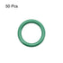 uxcell Fluorine Rubber O-Rings, Green, Pack of 50, 10mm OD 7mm ID 1.5mm Width FKM Seal Gasket for Plumbing