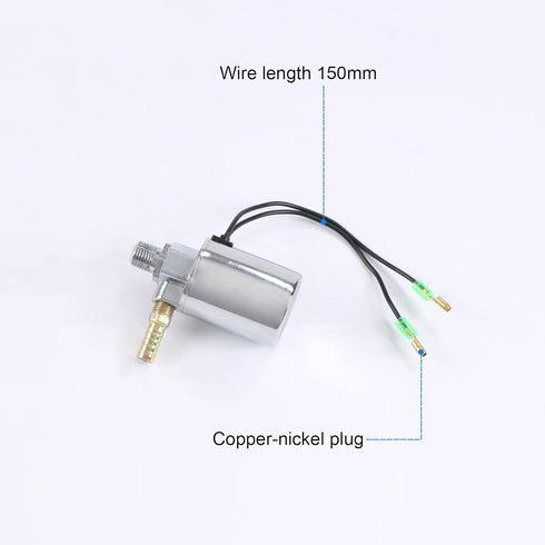 JDMSPEED 12V 24V Train Truck Air Horn Electric Solenoid Valve Heavy Duty 1/4" NPT Chrome Plated Metal Housing 150 PSI