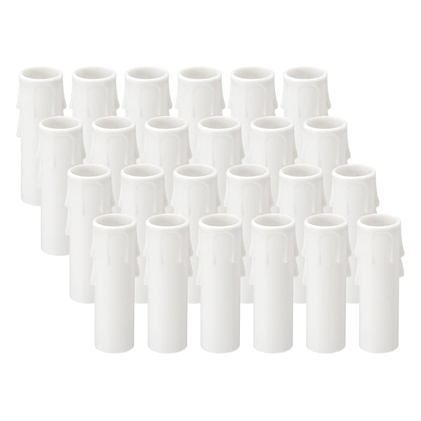 PATIKIL 3 Inch Tall Candle Covers Sleeves, 24Pcs Plastic E12 Chandelier Socket