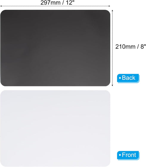 PATIKIL Magnetic Dry Erase Whiteboard Paper, 4 Pcs 12" x 8" Adhesive Dry Erase Board Sticker Round Angle Side Magnetic Whiteboard Paper for Fridge Office, White by PATIKIL