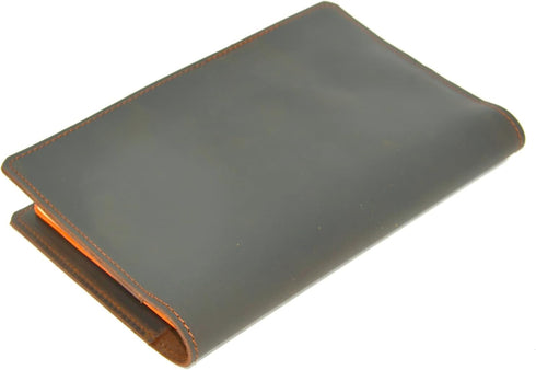 Leather Cover for Moleskine Large Hard Cover, Distressed Leather Cahier Refillable Travel Journal for 5"x 8.25" Dark
