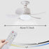 WUTGHUI Dimmable Bulb 3000K-6000K 3-Color E26/E27 Socket Fan Light with Remote Control, LED Fan Lighting, Base Socket