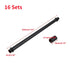 Oedema 16 Sets M10 200mm/7.87" Iron Lamp Rod Straight Pipe Lamp Kit with Connector Nuts Chandelier Extension Rods