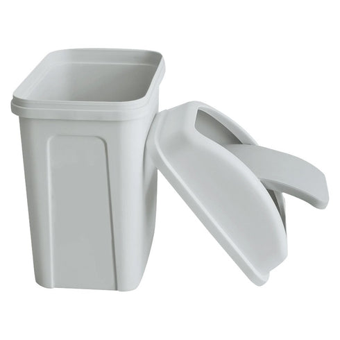 Teyyvn Small 7 Liter / 1.8 Gallon Plastic Trash Can with Swing Lid (Slightly Grey)