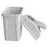 Teyyvn Small 7 Liter / 1.8 Gallon Plastic Trash Can with Swing Lid (Slightly Grey)