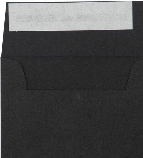 LUXPaper Square Invitation Envelopes, Midnight Black - Peel & Press, 3 1/4" x 3 1/4", 50 Qty, 80lb. Text