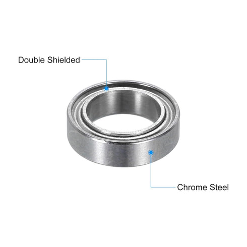 uxcell 10pcs MR117ZZ Miniature Deep Groove Ball Bearings 7x11x3mm for Electric Motor, Home Appliances