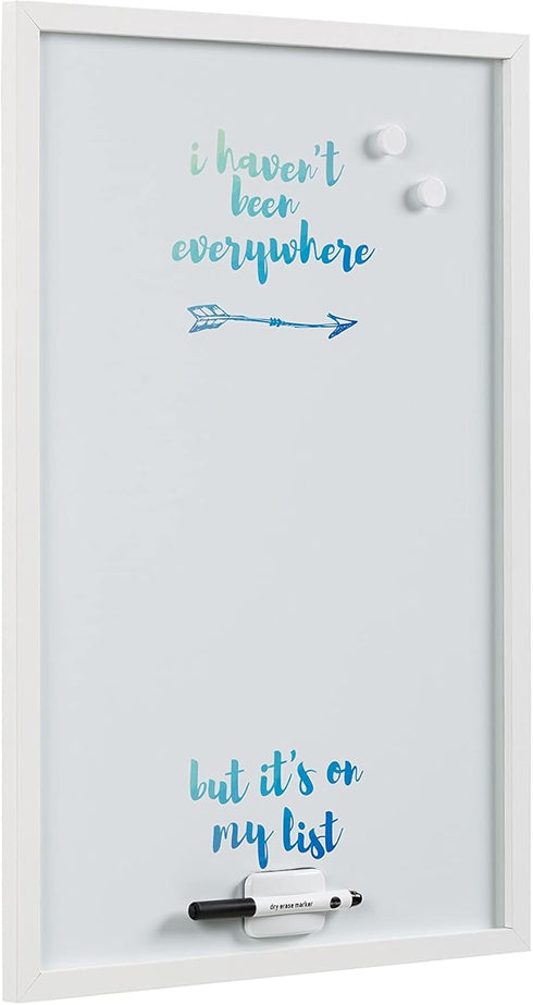 MasterVision Magnetic Dry Erase Travel Board, White Frame, 16 x 24 Inches (MM03452660)
