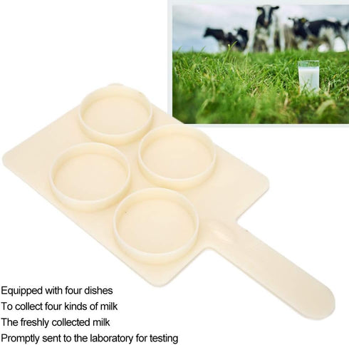 HLMP47B ABS Milk Sampling Tray, 11.02x5.51x0.59inch, for Cattle Farm Laboratory Mastitis Test Board