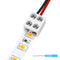 25 Pack Solderless White LED Tape Light Connectors, 2 Pin 10mm Connector with Screwdriver