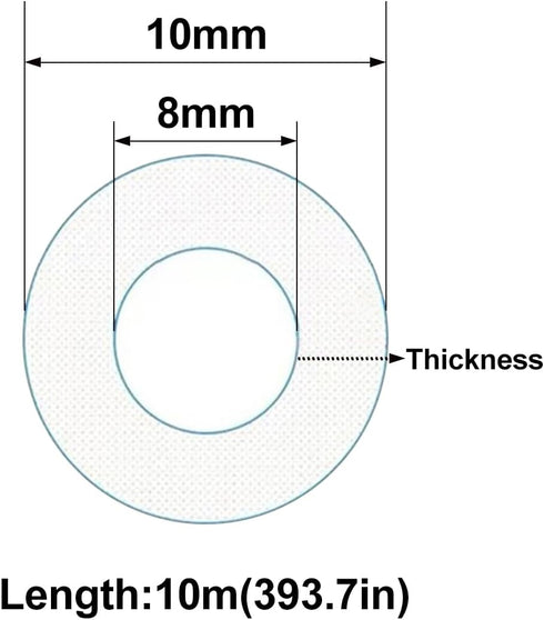 ECYC Ltd 32.8 8mm 10mm Feet Transparent Flexible Silicone Tubing, Soft Food Grade Silicone Tubes High Temperature Pure