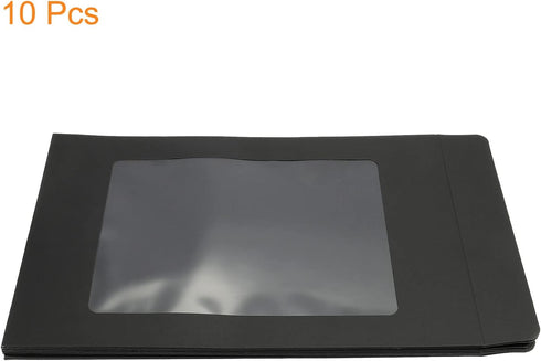 PATIKIL Full Face Window Envelopes - 10 Pack A4 Clear Single Sided for Mailing Statement & Photos