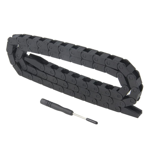 1 Meter Drag Chain Cable Carrier, 7x7mm Closed Type for 3D Printer and CNC Machines with Screwdriver Tool