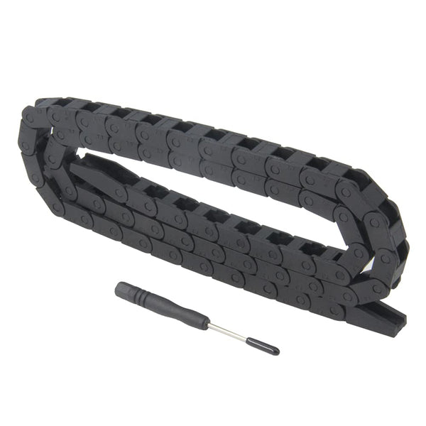 1 Meter Drag Chain Cable Carrier, 7x7mm Closed Type for 3D Printer and CNC Machines with Screwdriver Tool