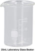 10PCS Glass Beakers Set, 25mL Graduated Measuring Beaker, Thick Walled Experiment Beaker Cups with Scale