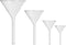Hemobllo Chemistry Powder Funnel Glass Funnel Set, Short Stem Labware for 45mm, 50mm, 75mm, 100mm (4pcs)