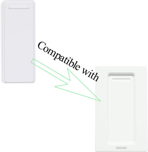 Ultra Slim Wall Holder for Philips Hue Light Dimmer Switch Remote V1, Aluminum Invisible Remote Control Holder (White)