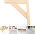 2pcs 20x20cm Balacoo Solid Wood Triangle Shelf Brackets Heavy Duty Wall Shelf Supports and Workbench Storage