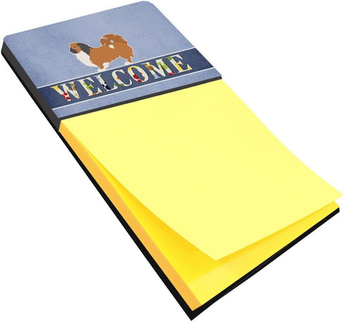 Carolines Treasures Pekingese Welcome Sticky Note Holder, Large Multicolor