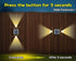 Gtliba IP65, (4LED-Warm 2PACK) Solar Wall Lights, Up and Down Outdoor Lighting Waterproof Fence Light for Yard Garden