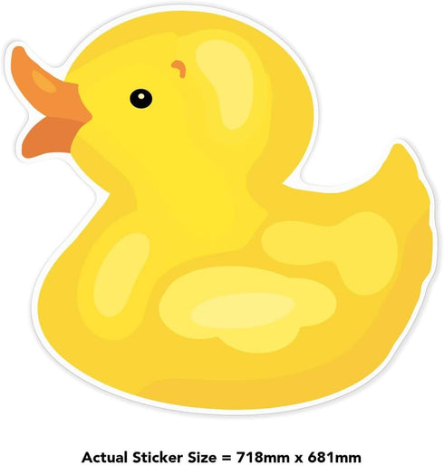 Azeeda (DW00166776) 'Bath Toy Duck' White Premium Vinyl Decal Sticker Waterproof, Durable & Easy to Apply - Ideal