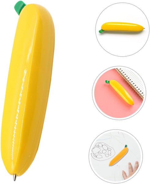LALAFINA Banana Ballpoint Pen Black Ink Mini Pen for Cute Portable Writing School Journaling Office Desk Accessory