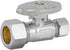 Eastman Quarter-Turn Straight Stop Valve, 5/8 Inch OD Compression Inlet x 3/8 Inch OD Compression Outlet, Chrome Plated