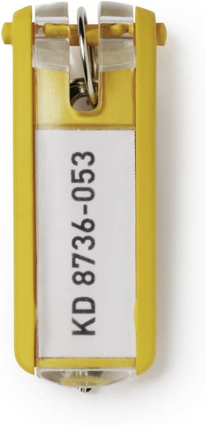 DURABLE Key Tags, Yellow - 6 Pack (195704)