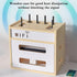 Haiansan Wooden Router Shelf, Desktop WiFi Router Storage Box Modem Rack, Power Router Fences Standing Shelf Units