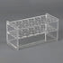 18 Holes Acrylic Test Tube Holder Clear Test Tube Rack Tube Vial Holder Rack Make up Brushes Drying Rack Test Tube Display Stand for 10ml 15ml Test Tubes