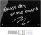 Black Glass Dry Erase Whiteboard, 8" x 12" Frameless Board for Home, School, Office - Black Surface (Glass BB-BK-2030)