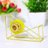 Metal Wire Tape Dispenser, Desktop Tape Holder Cutter for Home School Office Supplies, 1 Piece (Gold)
