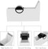 Professional Eyelash Extension Tape Dispenser, Portable Desktop Cutter for Home Salon (White)