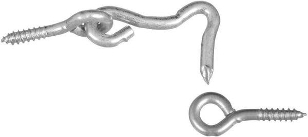National Hardware N117-820 V2000 Hooks & Eyes, Zinc Plated, 2 Pack, 1 Inch