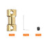 MECCANIXITY 4pcs Brass Shaft Coupling Joint Connector, 2mm to 6mm with Screws and Hex Wrench for RC Model Car